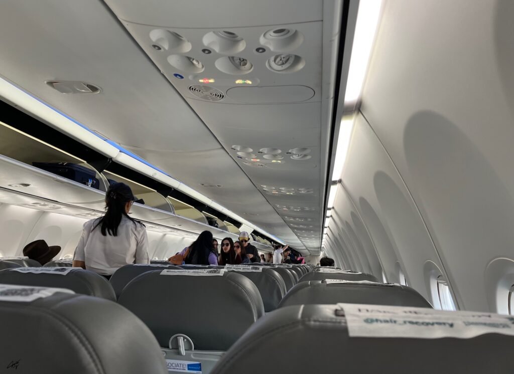 Boarding an Aerolíneas Argentinas flight